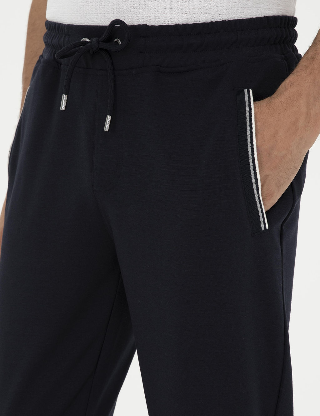 Темно-синие спортивные штаны узкого кроя - Cacharel фото 6