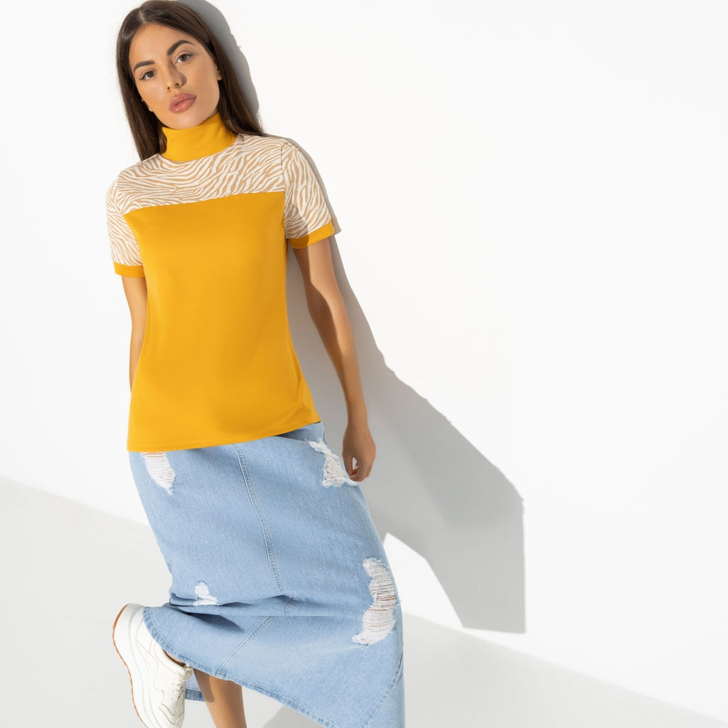 Водолазка комбинированная, С тобой вдвоём (fashion) - Charutti фото 6