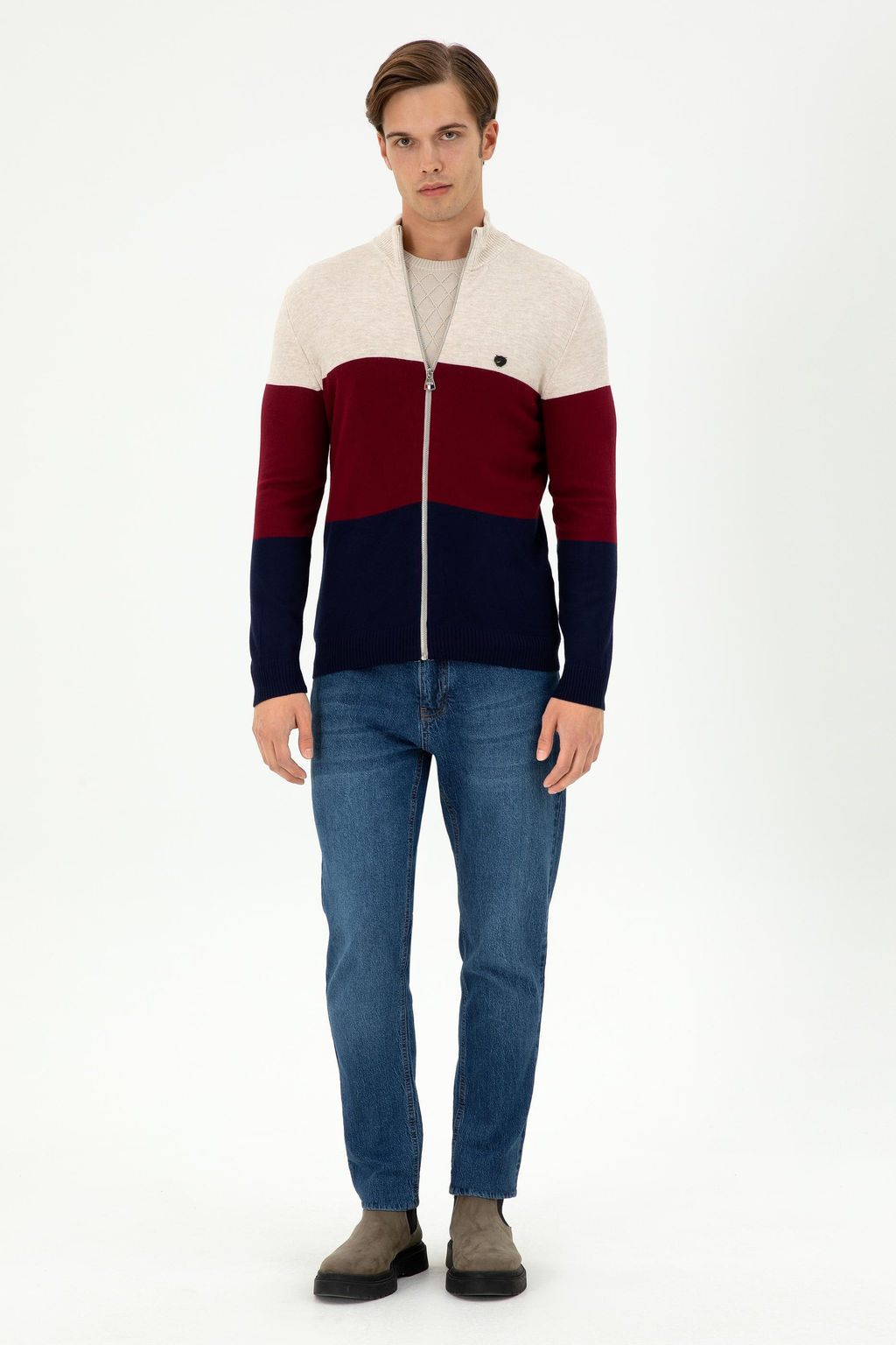 Кардиган мужской U.S. Polo Assn трикотажный с камнями  фото 11