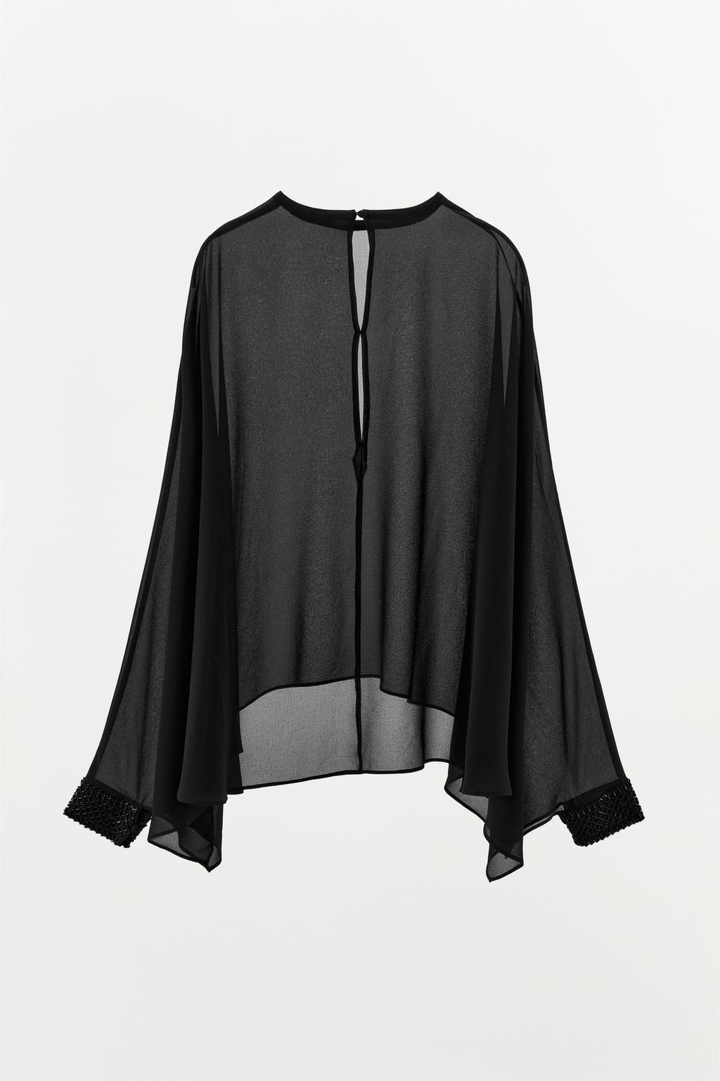 BEADED GEORGETTE TOP - Zara фото 4