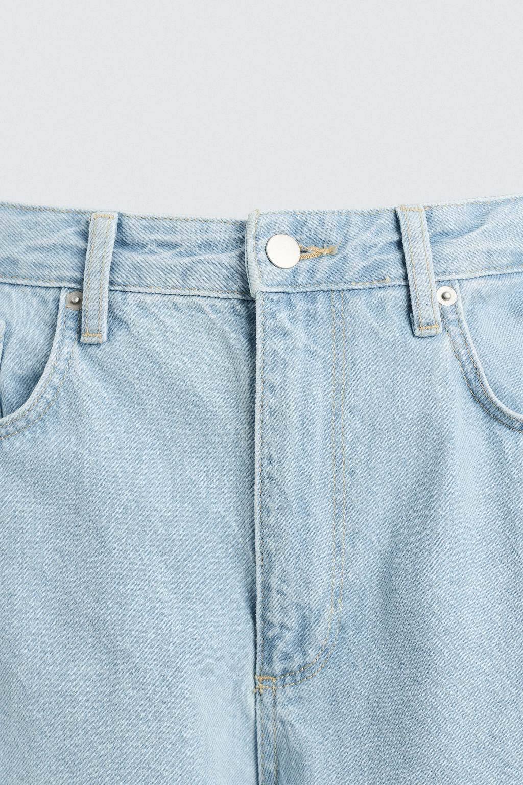 TAPERED WIDE-LEG JEANS - Zara фото 9