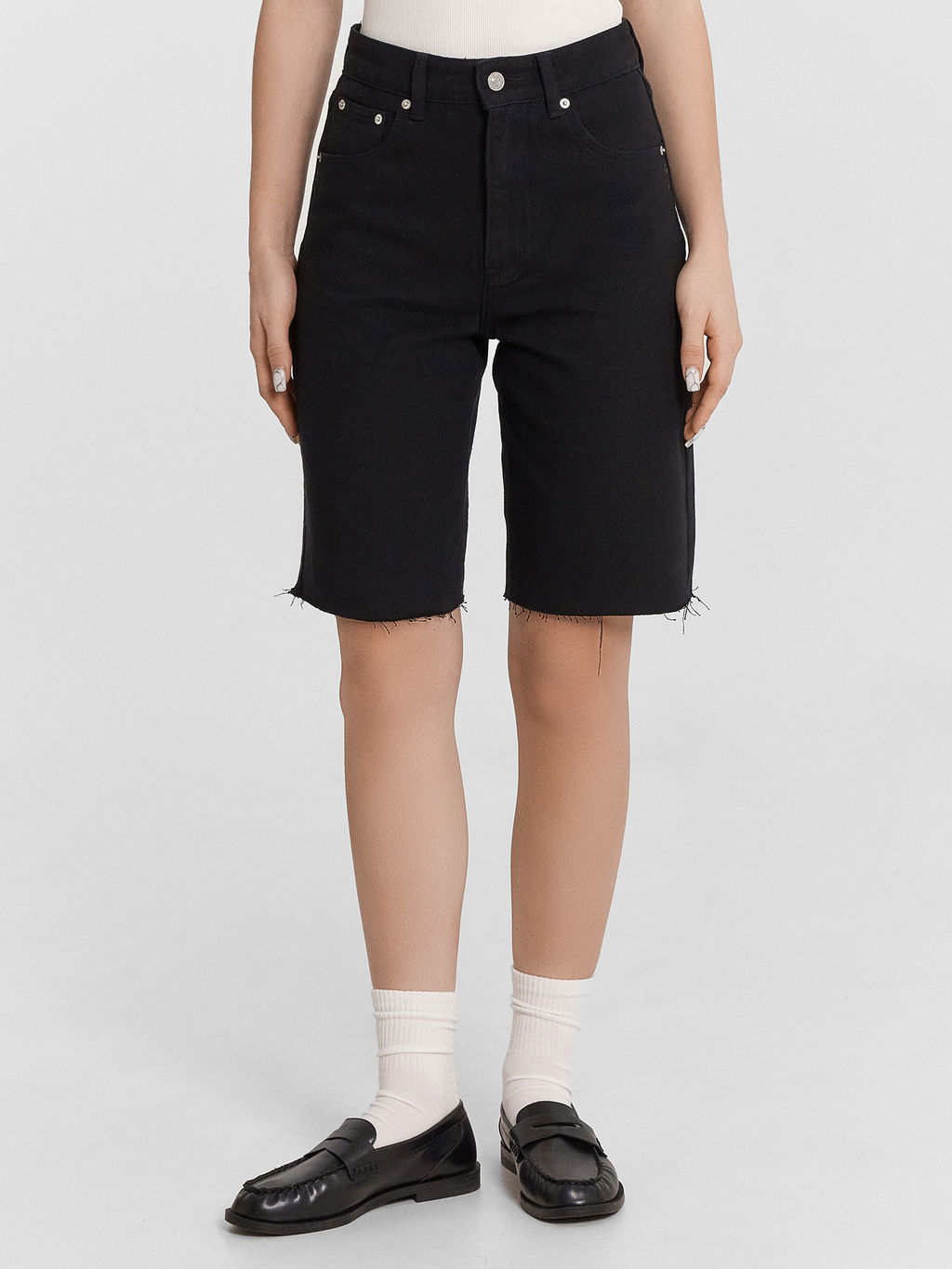 Шорты женские джинсовые черные черный 2024-DS603-1 - Mark formelle фото 3