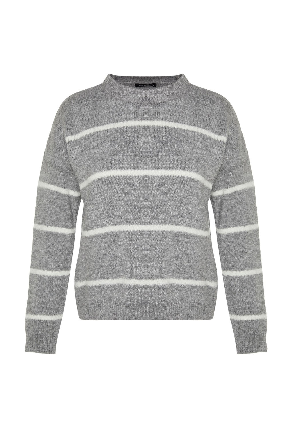 Tas Cizgili Genis Kal?p Dokulu Triko Kazak TWOAW23KZ01863 - Trendyolmilla фото 6