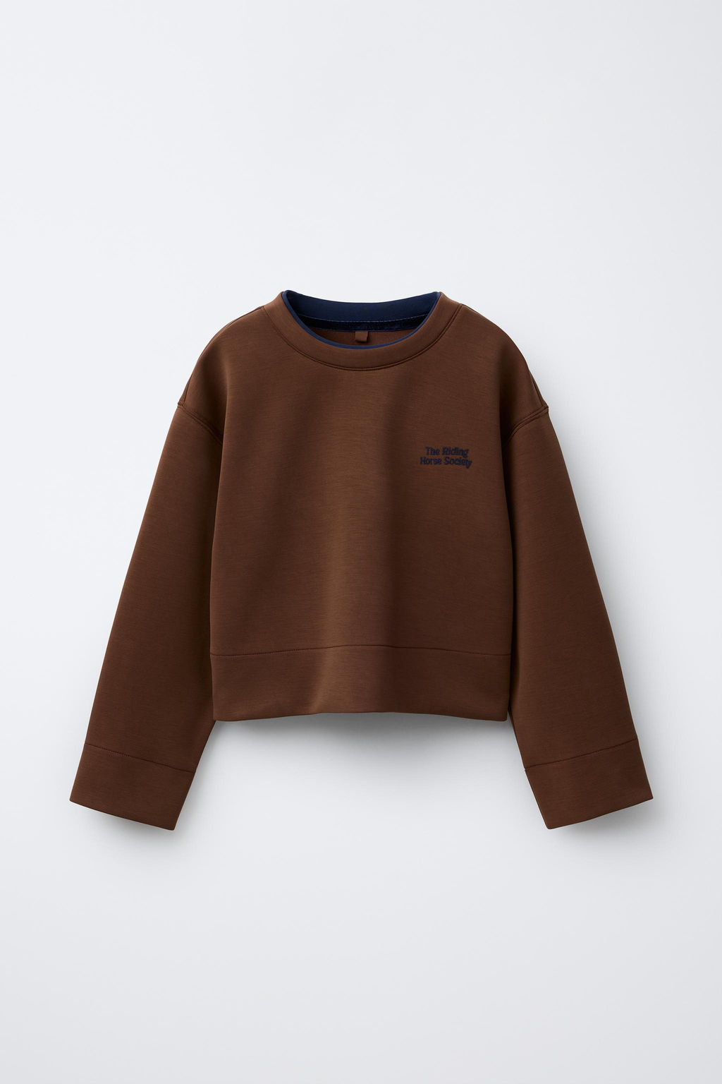 SWEATSHIRT WITH MODAL AND CONTRAST NECK