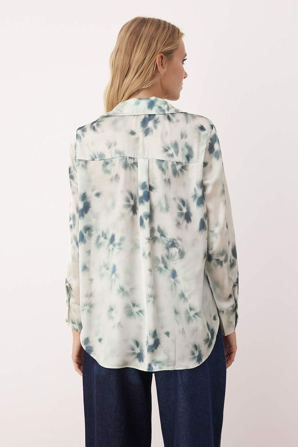 Yesil Floral Desenli Dokumlu Gomlek TWOAW26GO00087 - Trendyolmilla фото 4