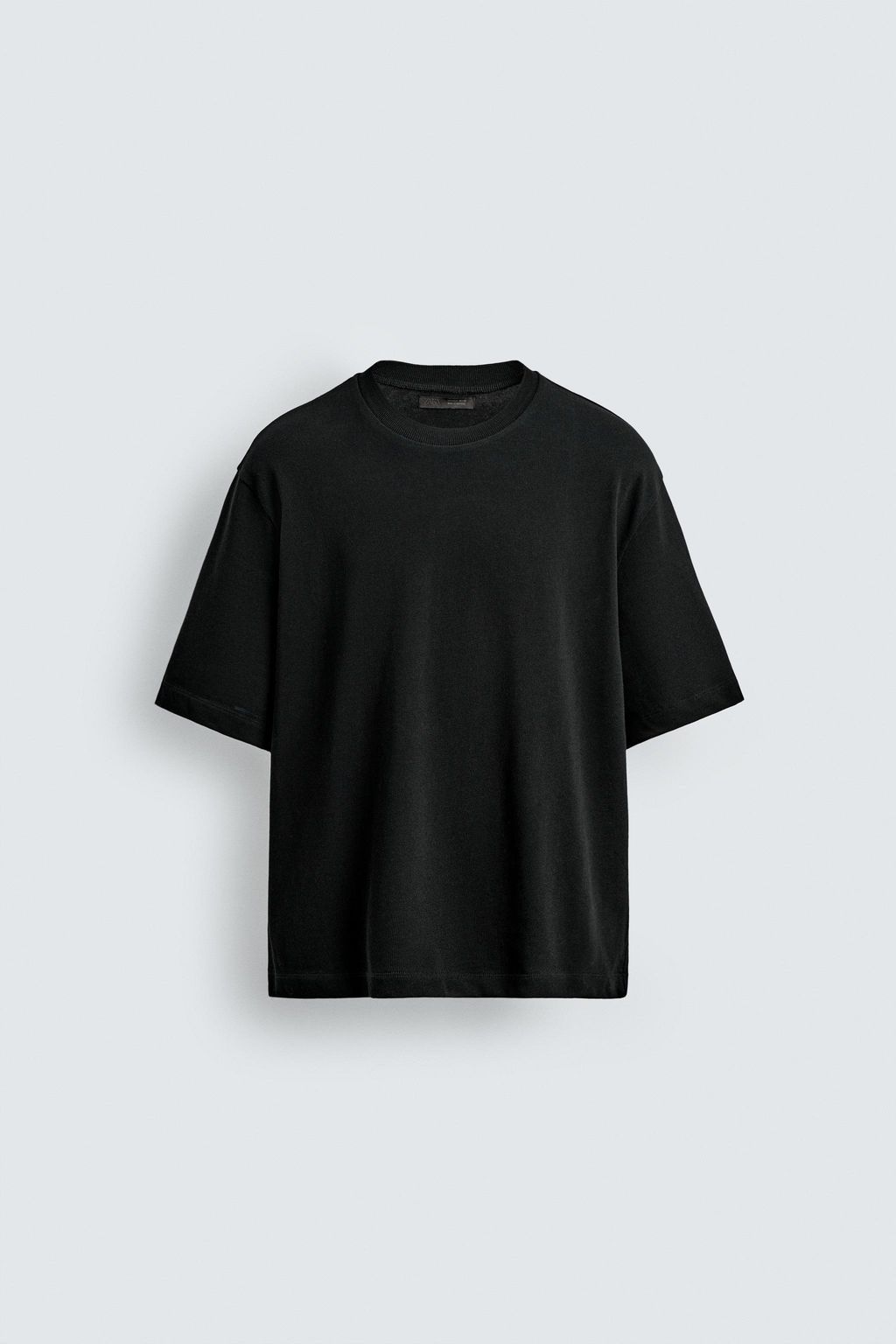 CAMISETA PUNTO BOXY FIT / Negro - Zara фото 6