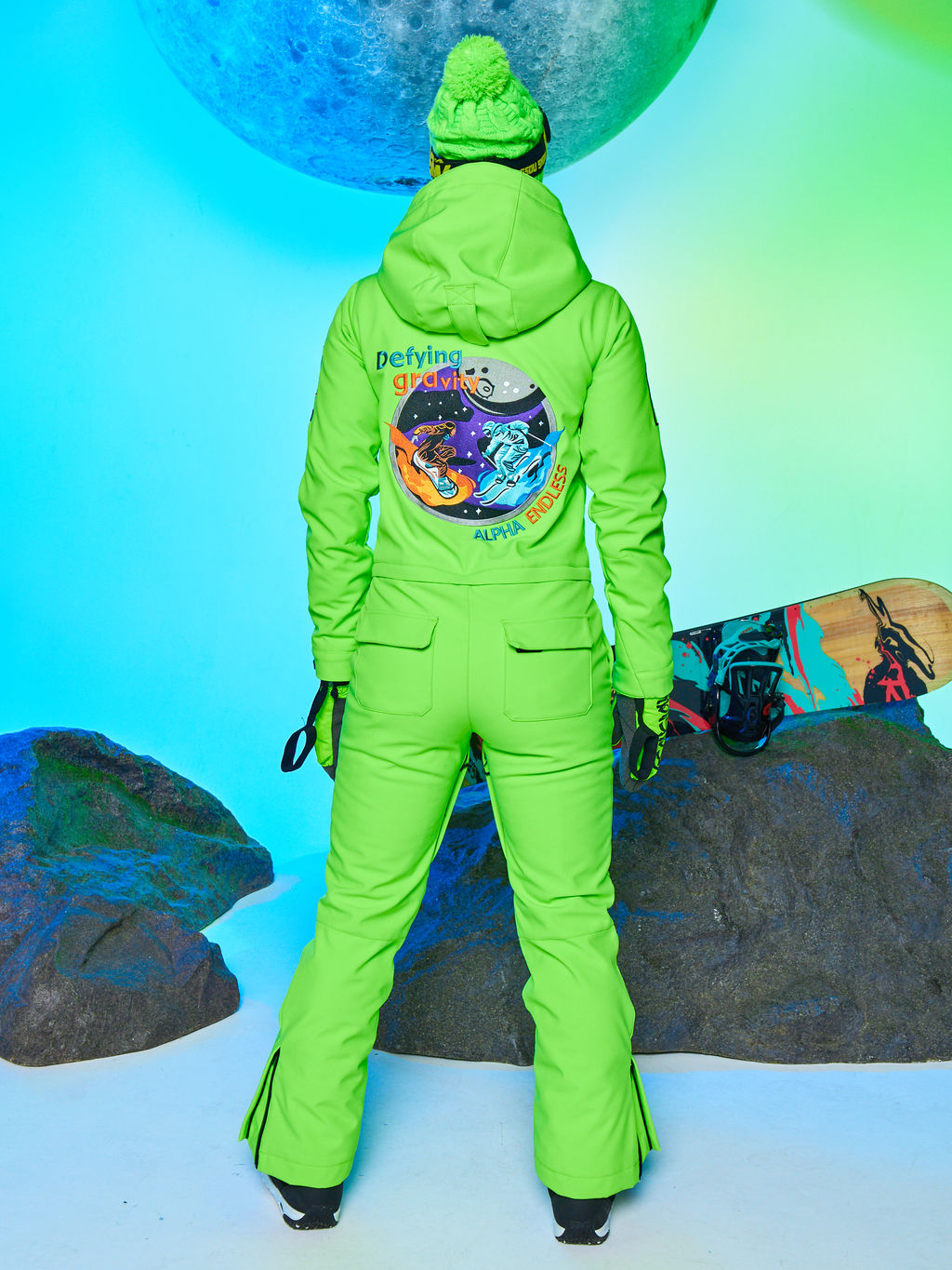 Женский сноубордический горнолыжный комбинезон Alpha Endless Aeternitas 223/2305 FAG - Салатовый  фото 18