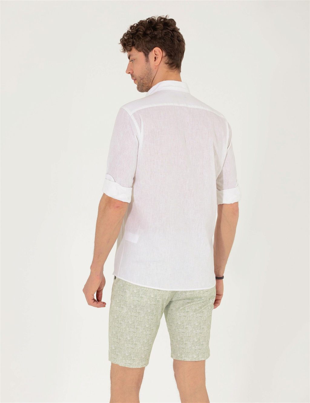 Beyaz Regular Fit Uzun Kollu G_mlek - Pierre cardin фото 5