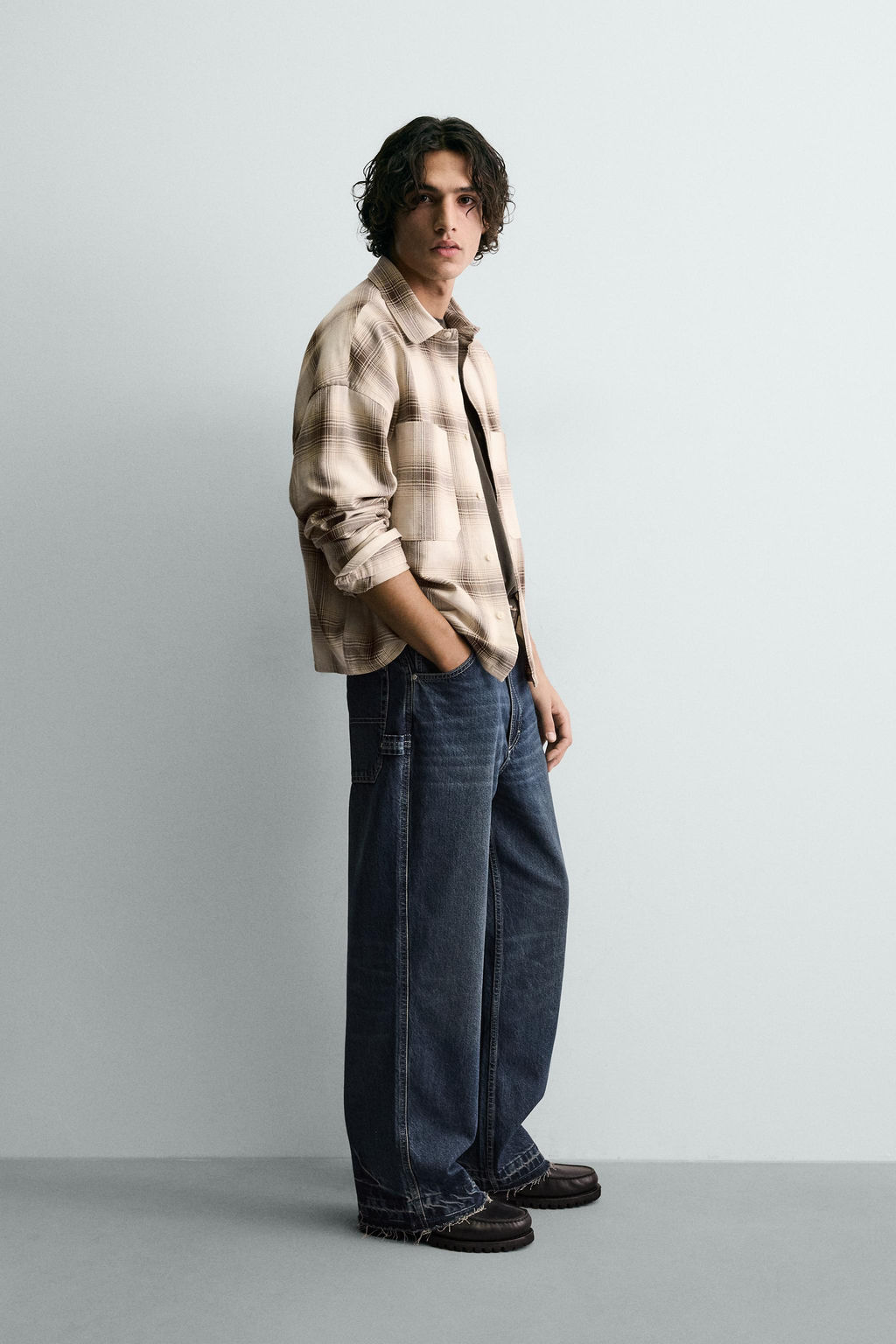 TEXTURED CHECK SHIRT - Zara фото 11