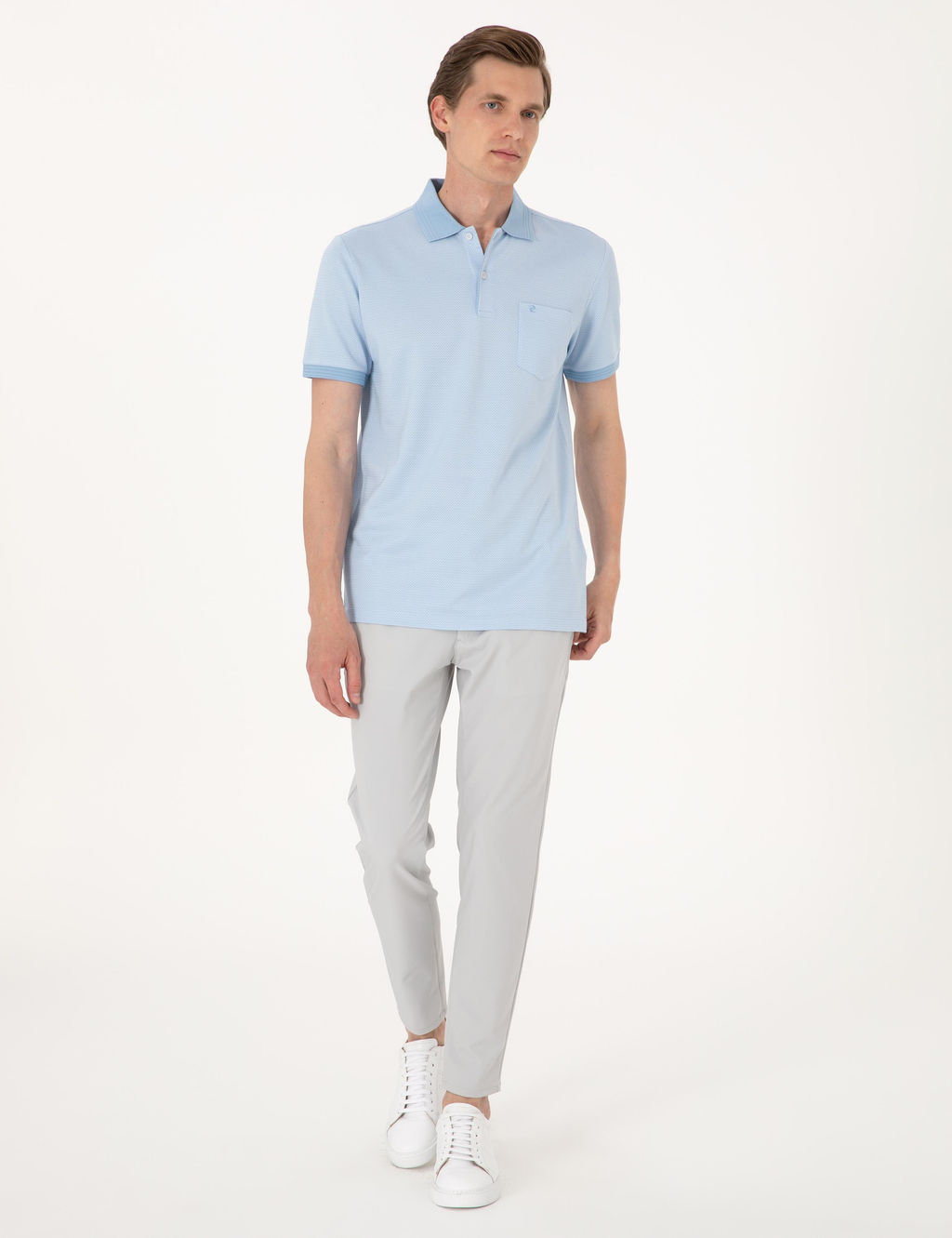 A__k Mavi Regular Fit Ti__rt