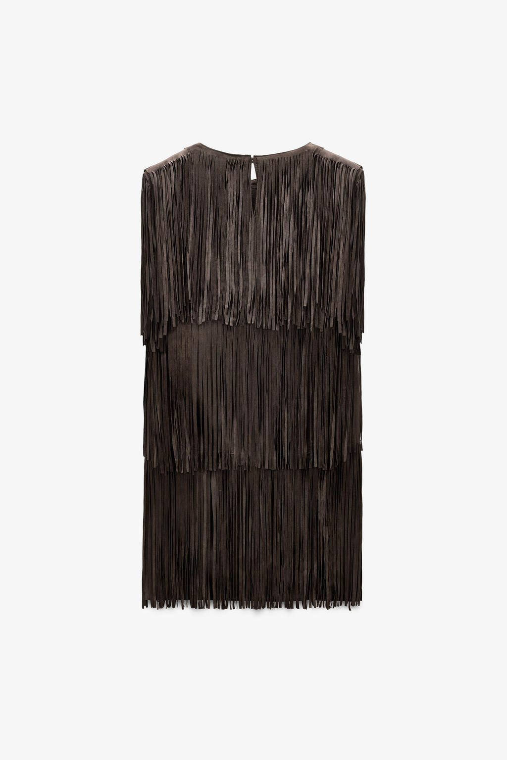 LIMITED EDITION SUEDE LEATHER FRINGED DRESS - Zara фото 6