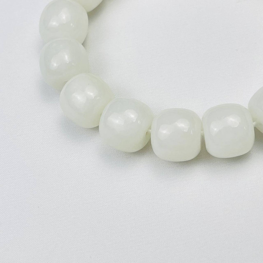 Браслет из белого Нефрита 19 см