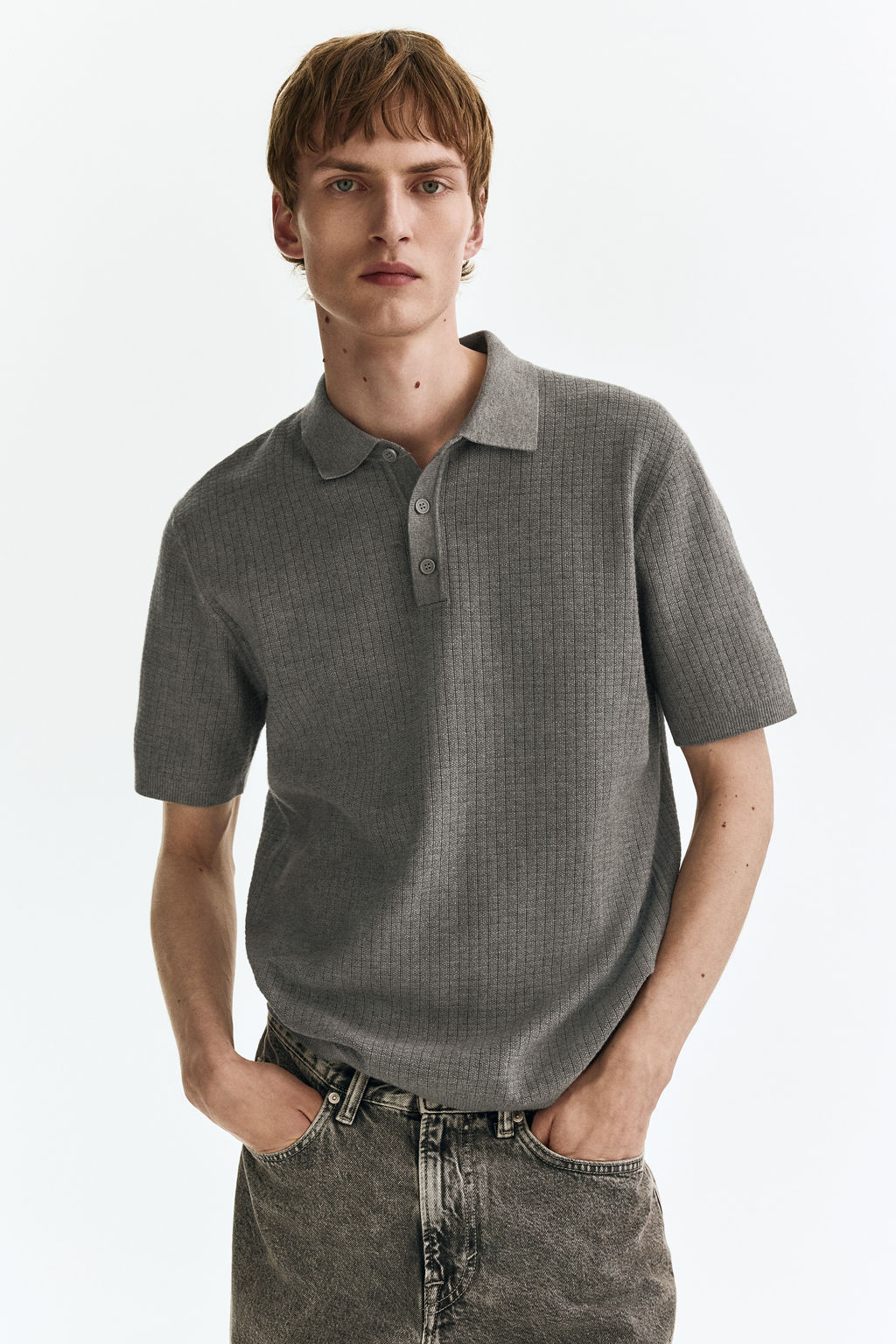 Polo en punto texturizado Regular Fit - H&m фото 7