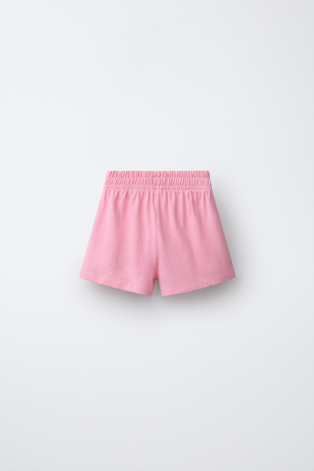 CONJUNTO TOP Y BERMUDA CON ALGOD?N Y LINO / Rosa medio