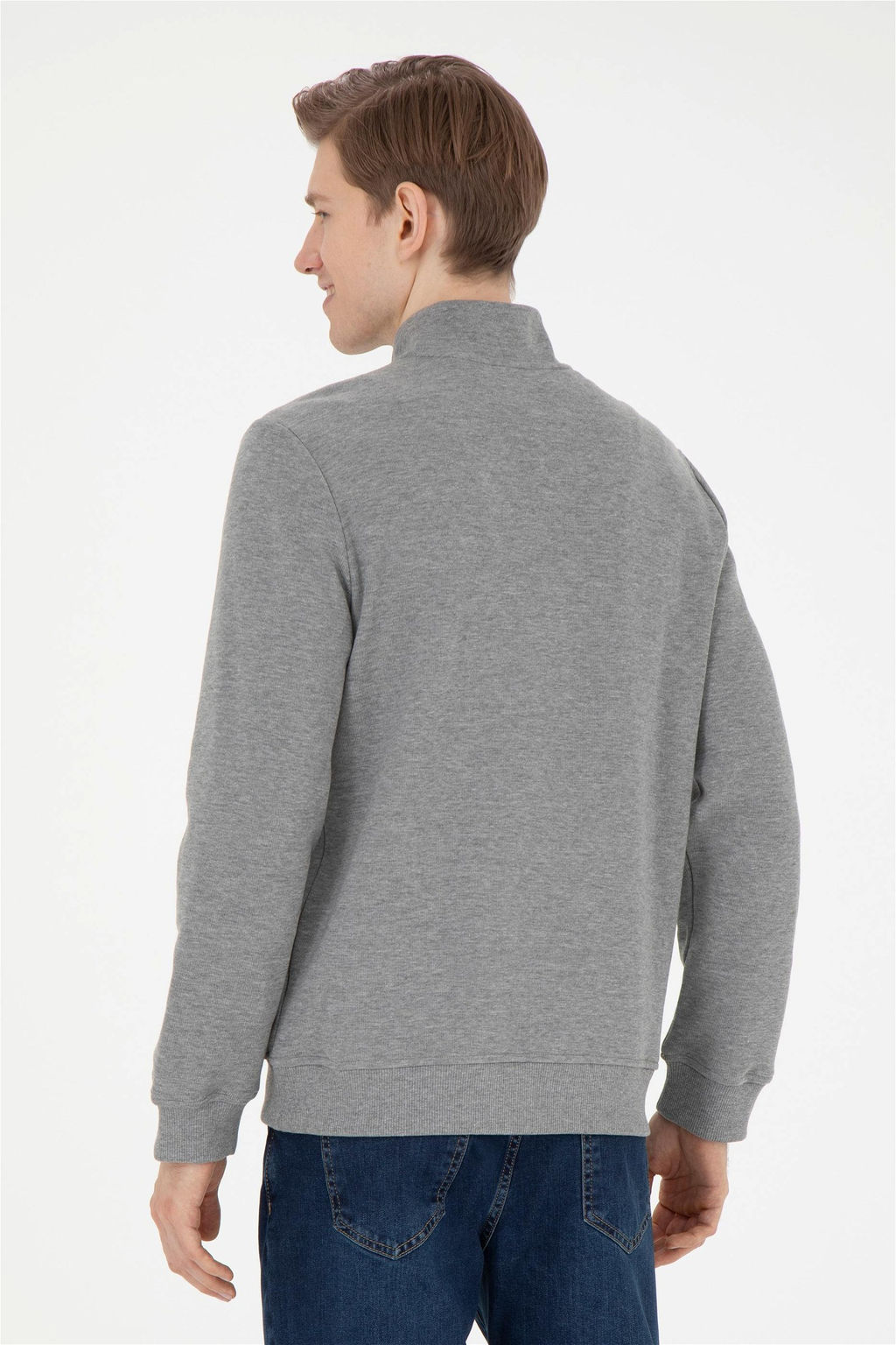 Мужской серый меланжевый свитшот Неожиданная скидка в корзине - U.s. polo assn фото 5