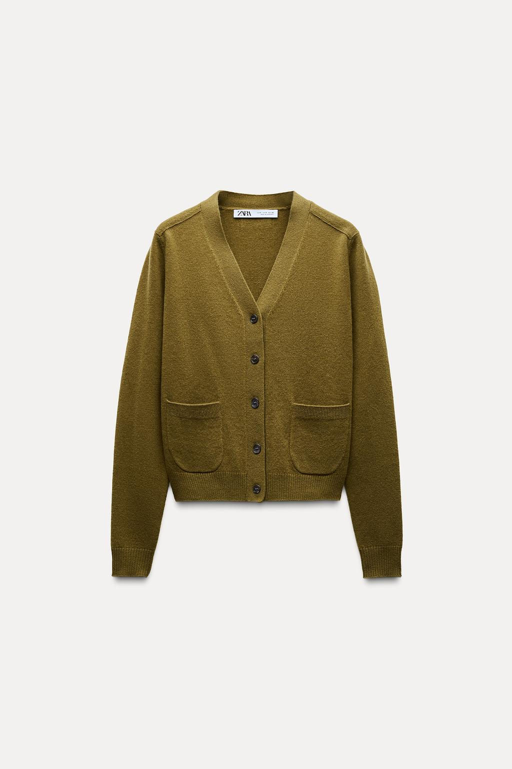 100% WOOL BASIC CARDIGAN - Zara фото 4