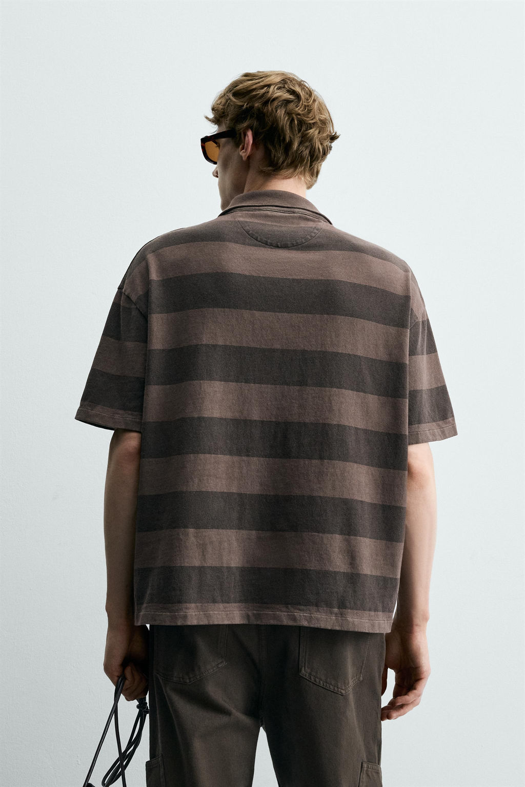 POLO RELAXED FIT RAYAS / Marr?n - Zara фото 3