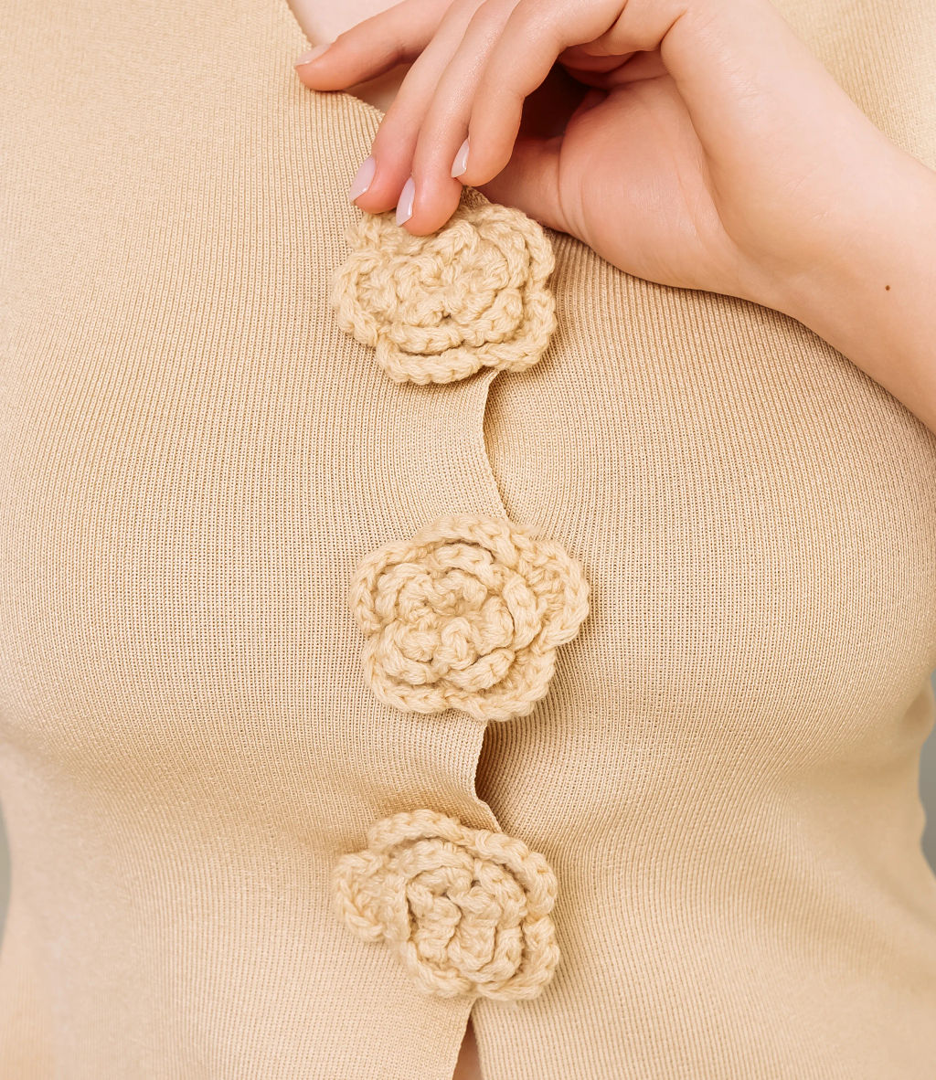 Жилет #КТ31030, бежевый