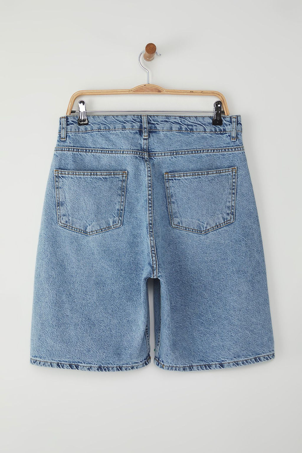 TRENDYOL MAN Mavi Baggy Denim Kot Sort TMNSS25SR00031 - Trendyolmilla фото 4