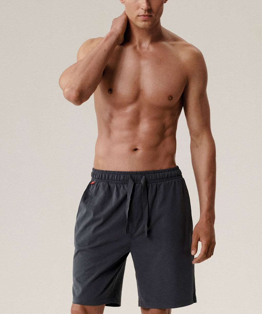 ATLANTIC NMB-039 Домашние шорты мужские Plain графитовый