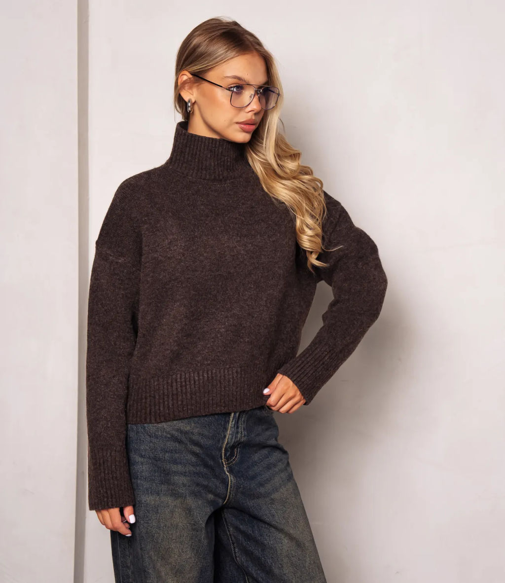 Свитер #ОКТ125001, шоколадный - Dommod фото 2