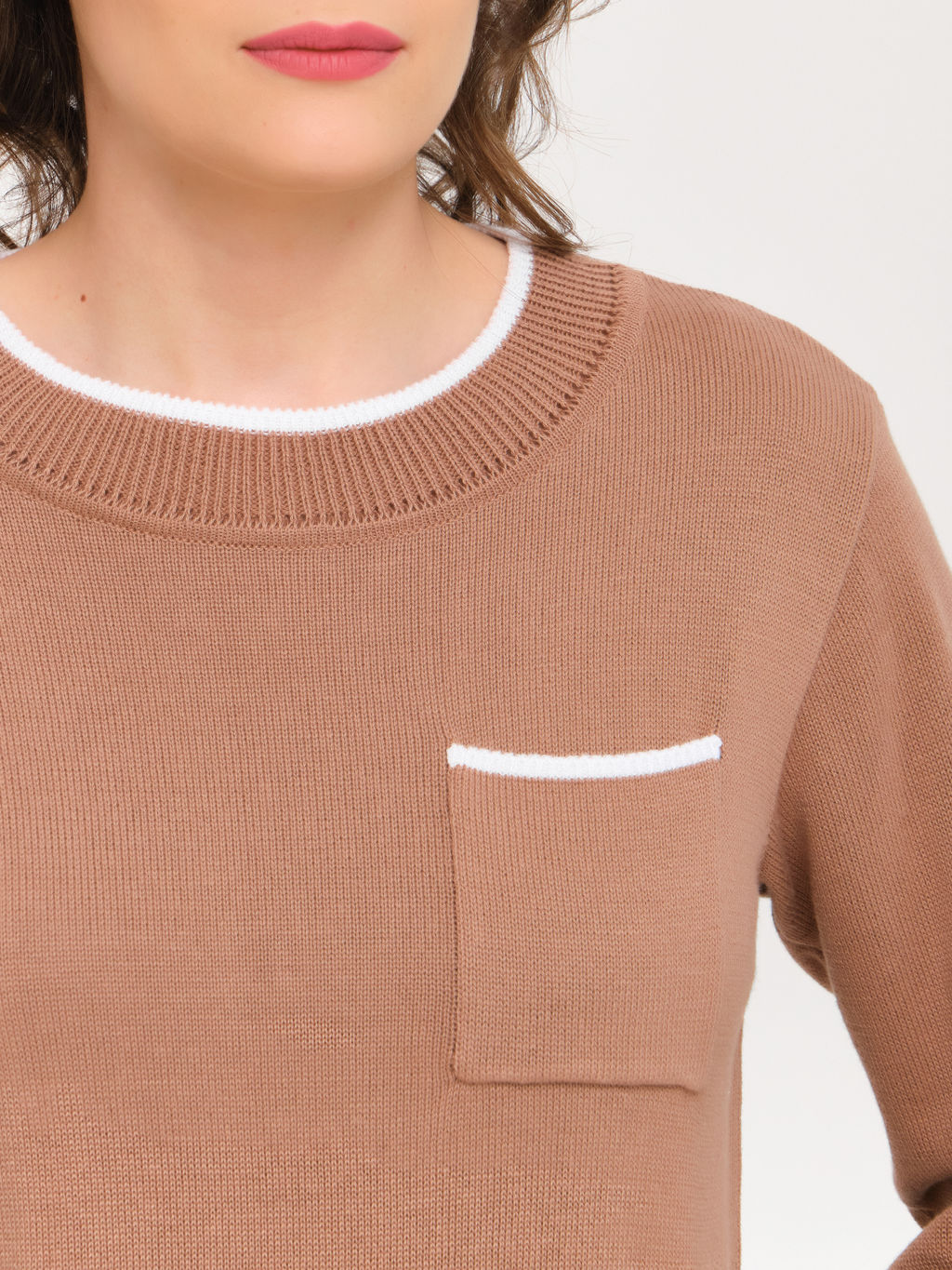 Джемпер вязаный с карманом - Stilla фото 11