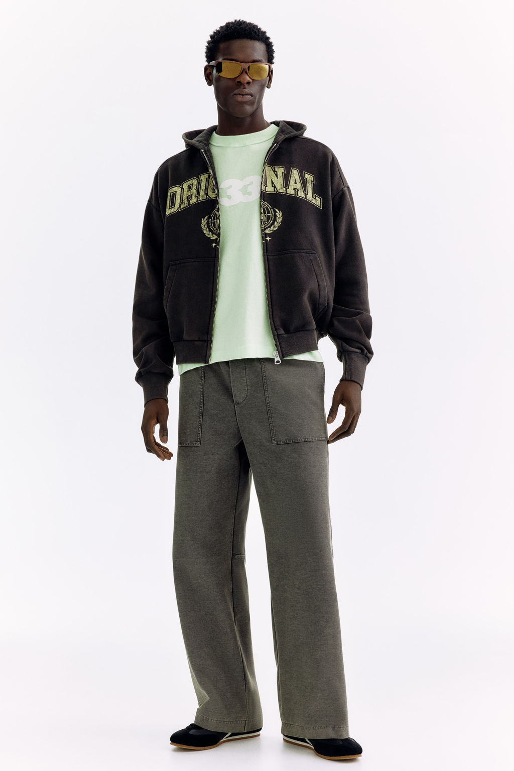 Chaqueta sudadera estampada Oversized Fit - H&m фото 3