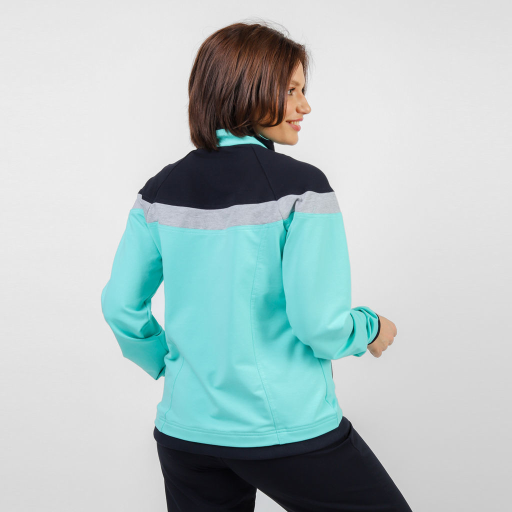 RODOS Спортивный костюм женский весна/лето М-172/1 Ментол/Синий  фото 4