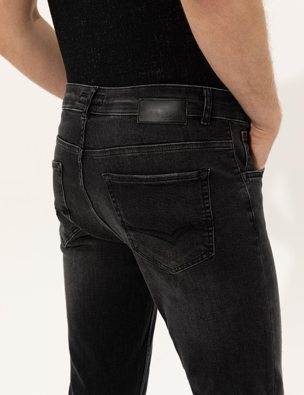 Siyah Slim Fit Jean Pantolon