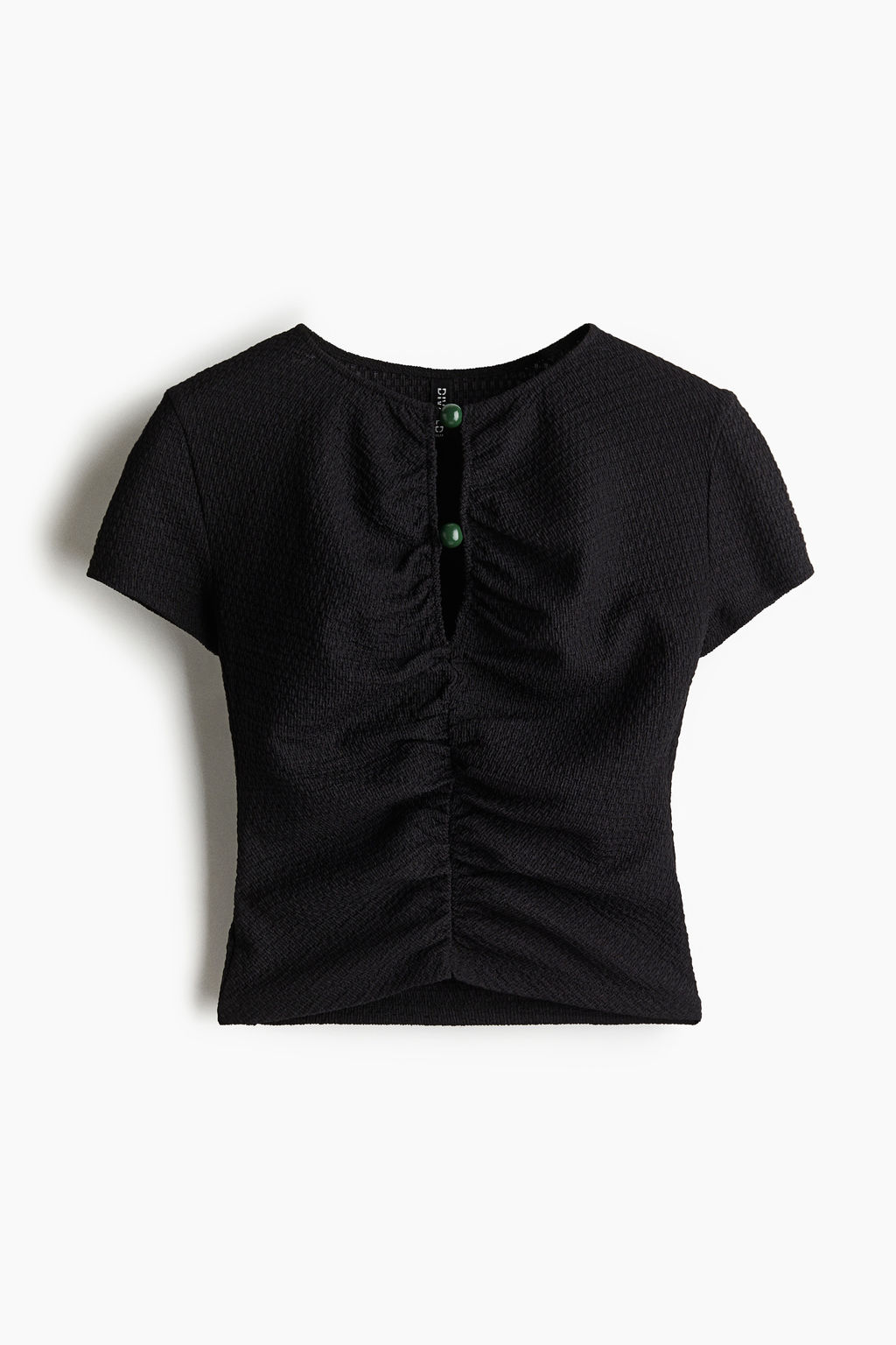Top fruncido con cuentas decorativas - H&m фото 2