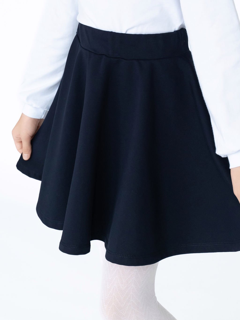 Юбка детская темно-синяя 454 (122, 64)