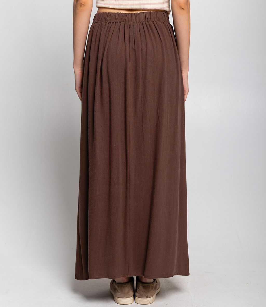 Юбка #КТ818 (5), тёмно-коричневый - Dommod фото 4