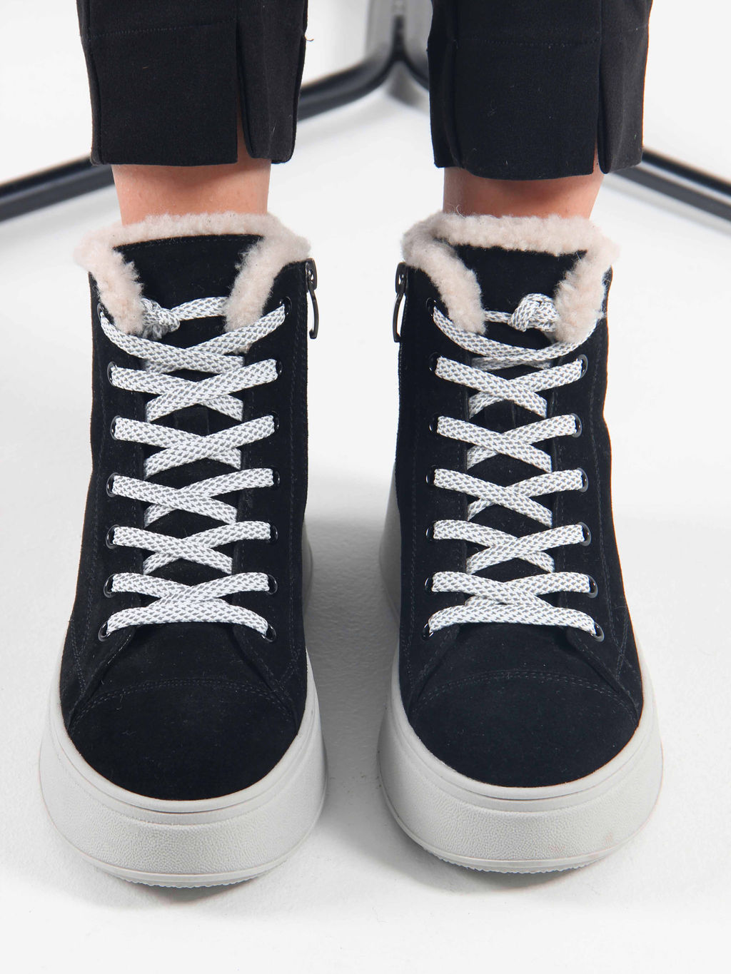 Ботинки 217.ALTAgr. черный замша/Шерсть