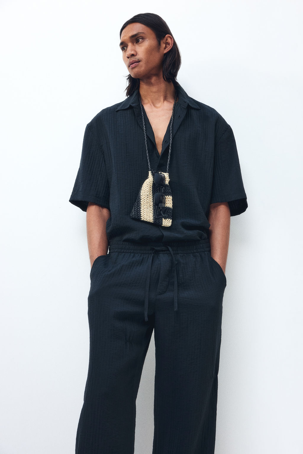 Pantal?n texturizado Relaxed Fit - H&m фото 12