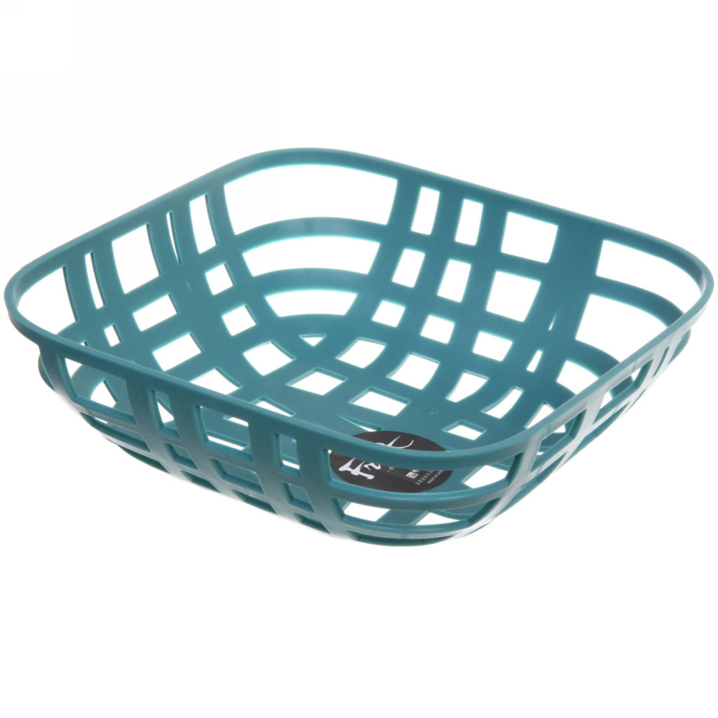 Цена за 2 шт. Фруктовница пластиковая "Астория" 23*23*7,5см, морская волна