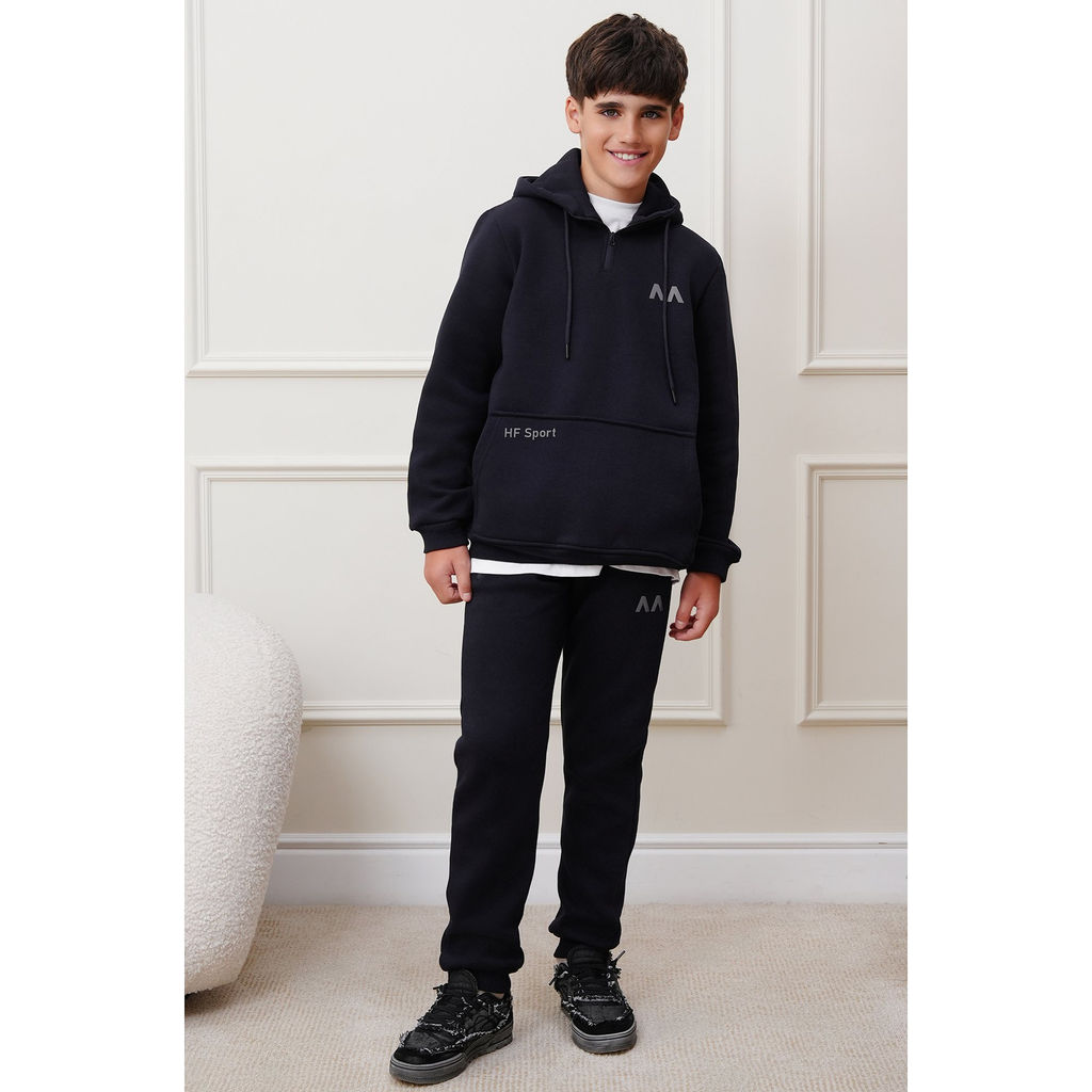 Теплый детский костюм из футера трехнитки с начесом Happyfox