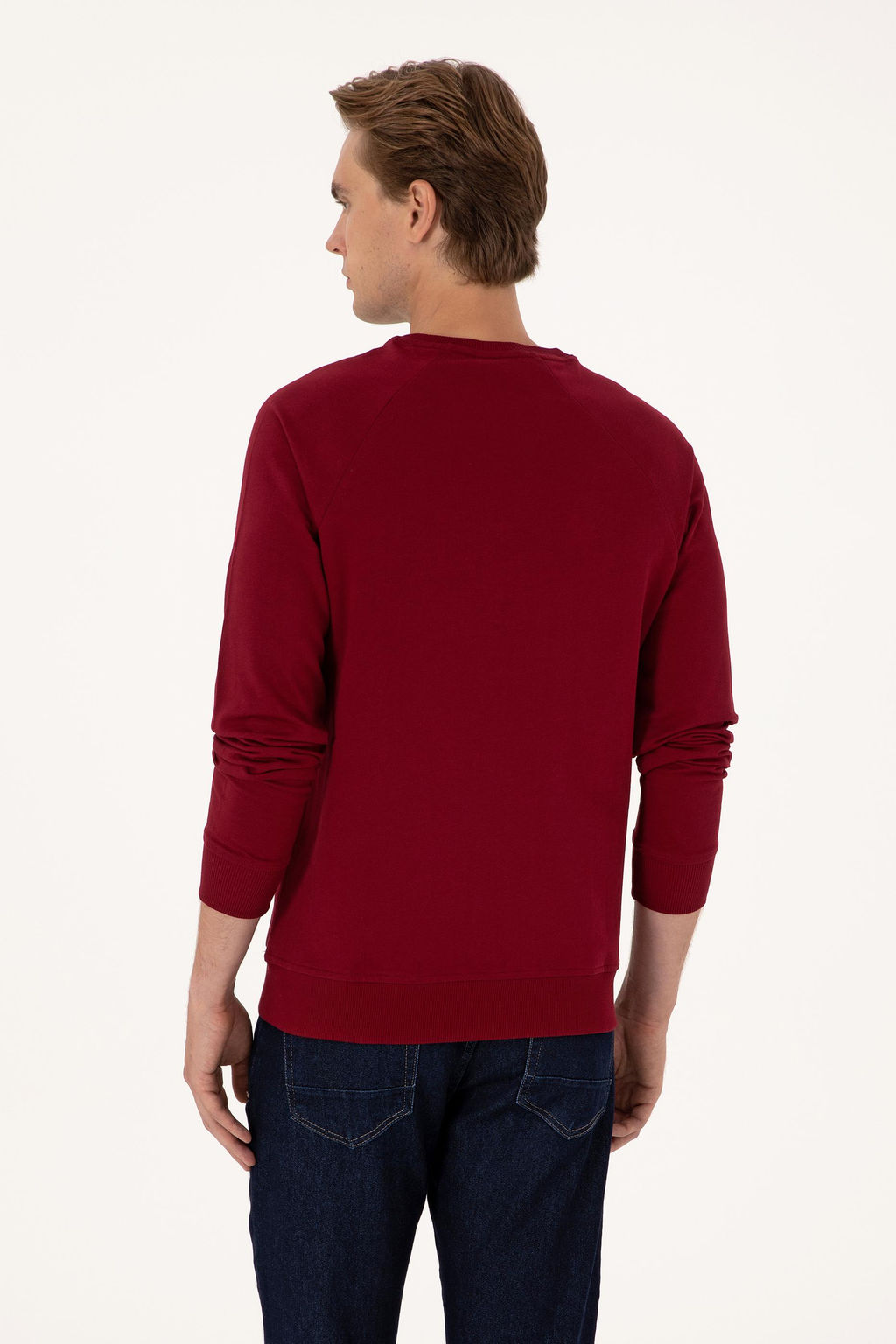 Erkek Bordo Basic Sweatshirt Sepette S_rpriz _ndirim - U.s. polo assn фото 5