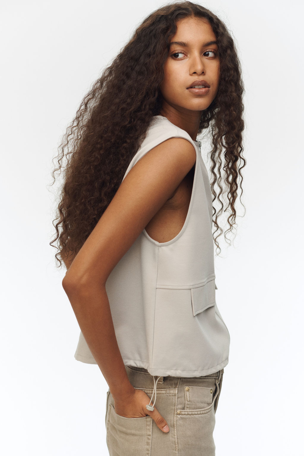 Top de punto con cord?n de ajuste - H&m фото 6