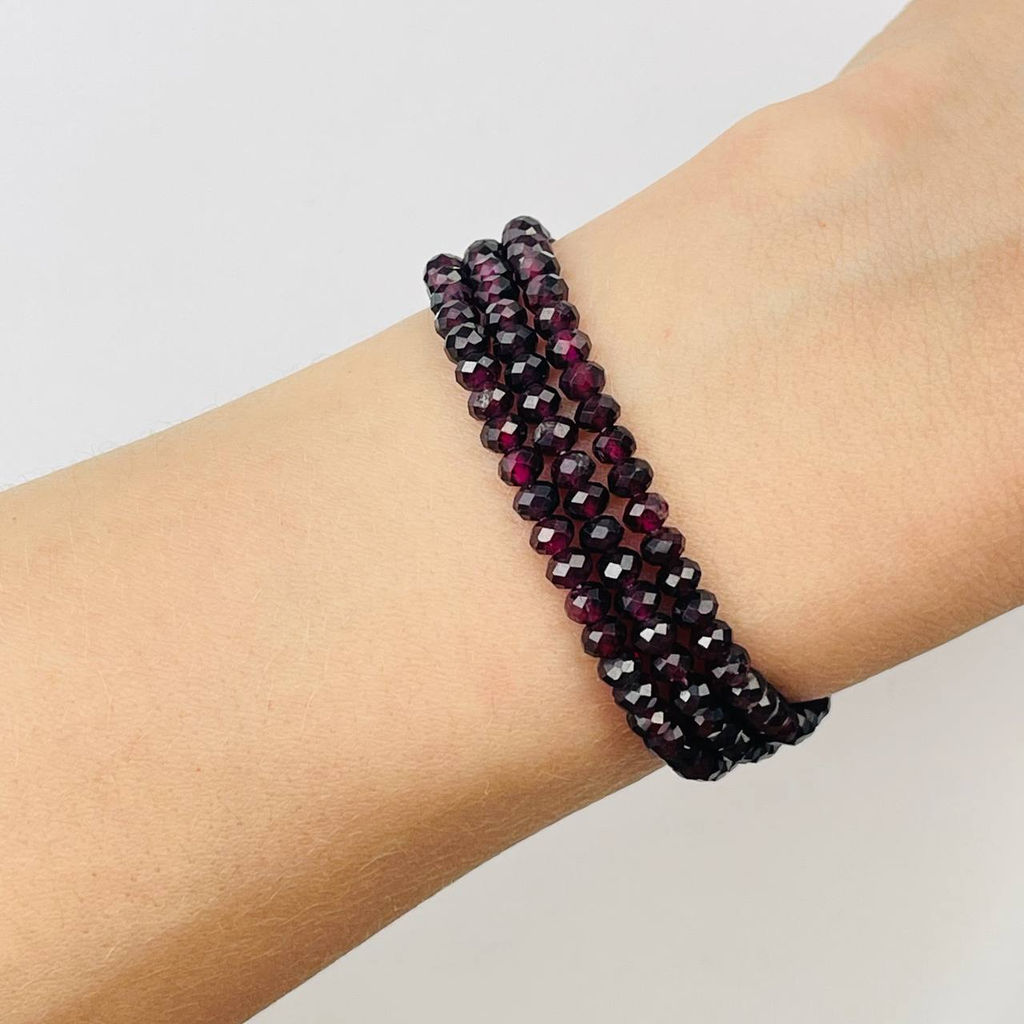 Бусины для украшений из Граната "Альмандин" (130 бусин)