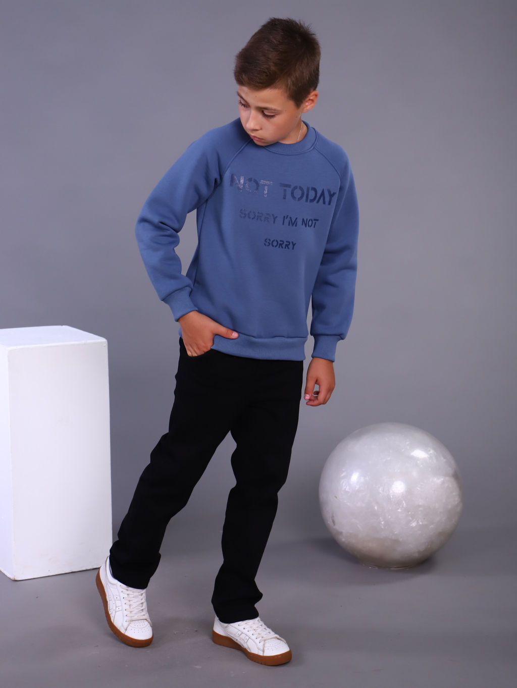 Толстовка "Сорри" синий