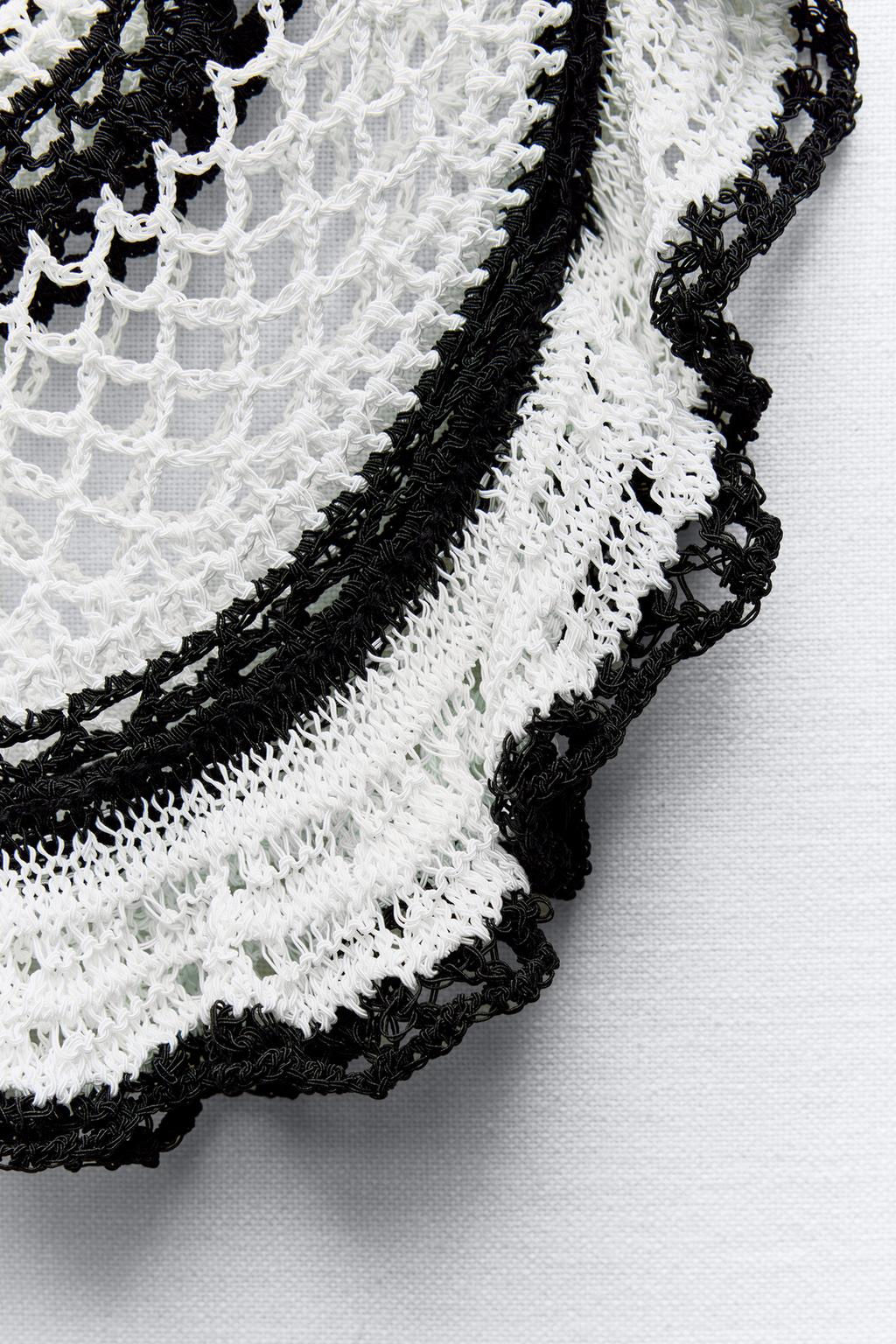 RUFFLED CROCHET TOP - Zara фото 9