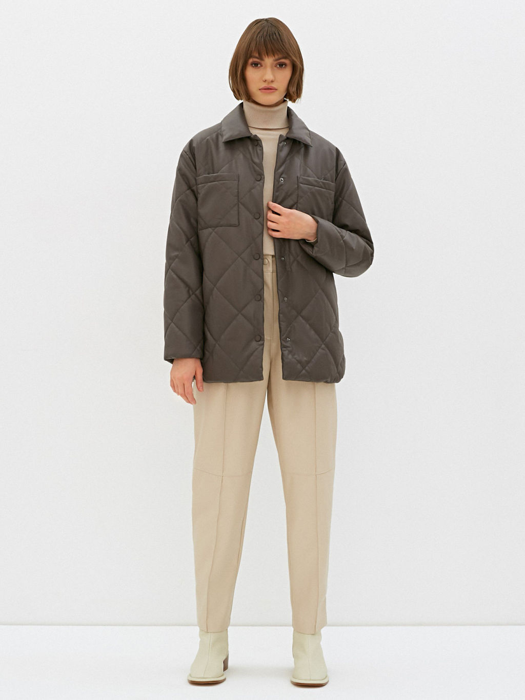 Conso/SM 220106 - grape Утепленное Полупальто фото 5