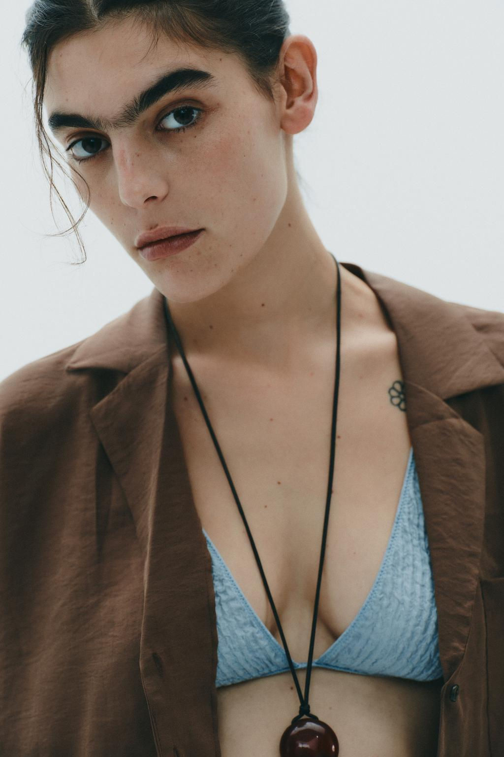 FLOWING SHIRT WITH POCKET - Zara фото 11