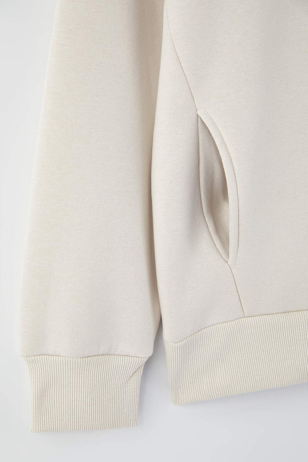 Teen Tas Kapusonlu S?rt Melek Bask?l? Kal?n Ici Polarl? Oversize Orme Sweatshirt TWOAW26SW00198 - Trendyolmilla фото 3