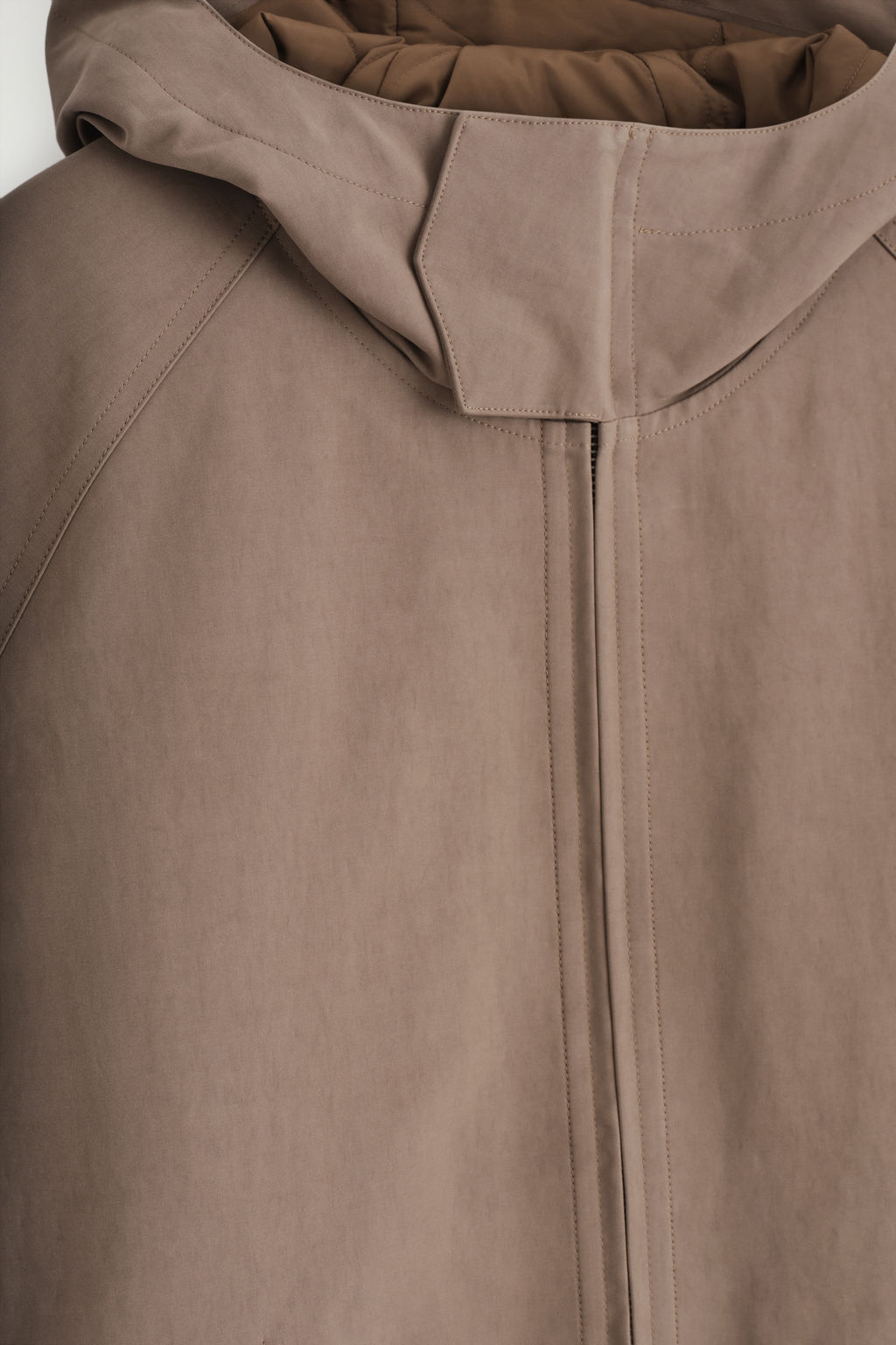 TECHNICAL COTTON HOODED JACKET