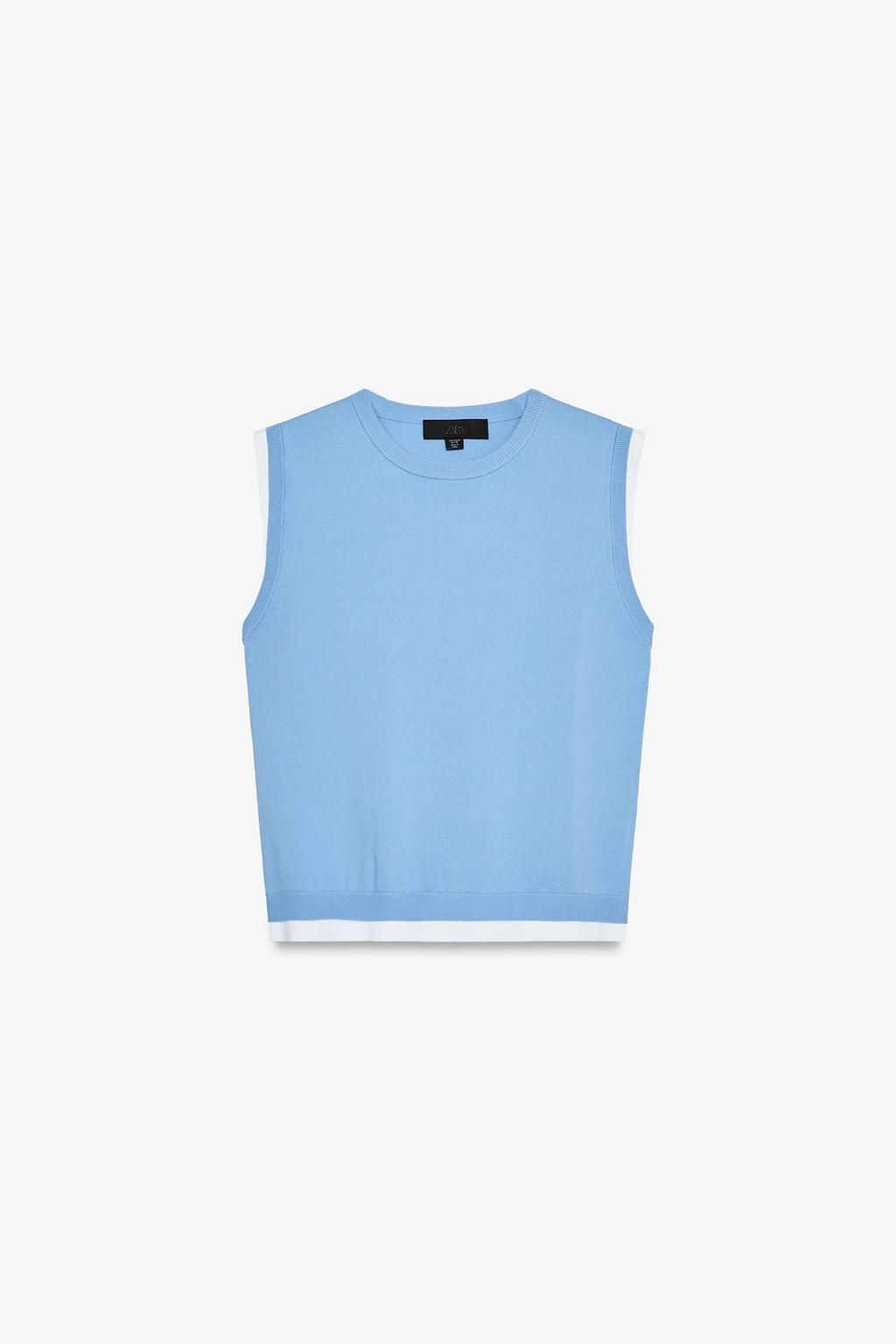 DOUBLE LAYER TRIM KNIT TOP - Zara фото 4