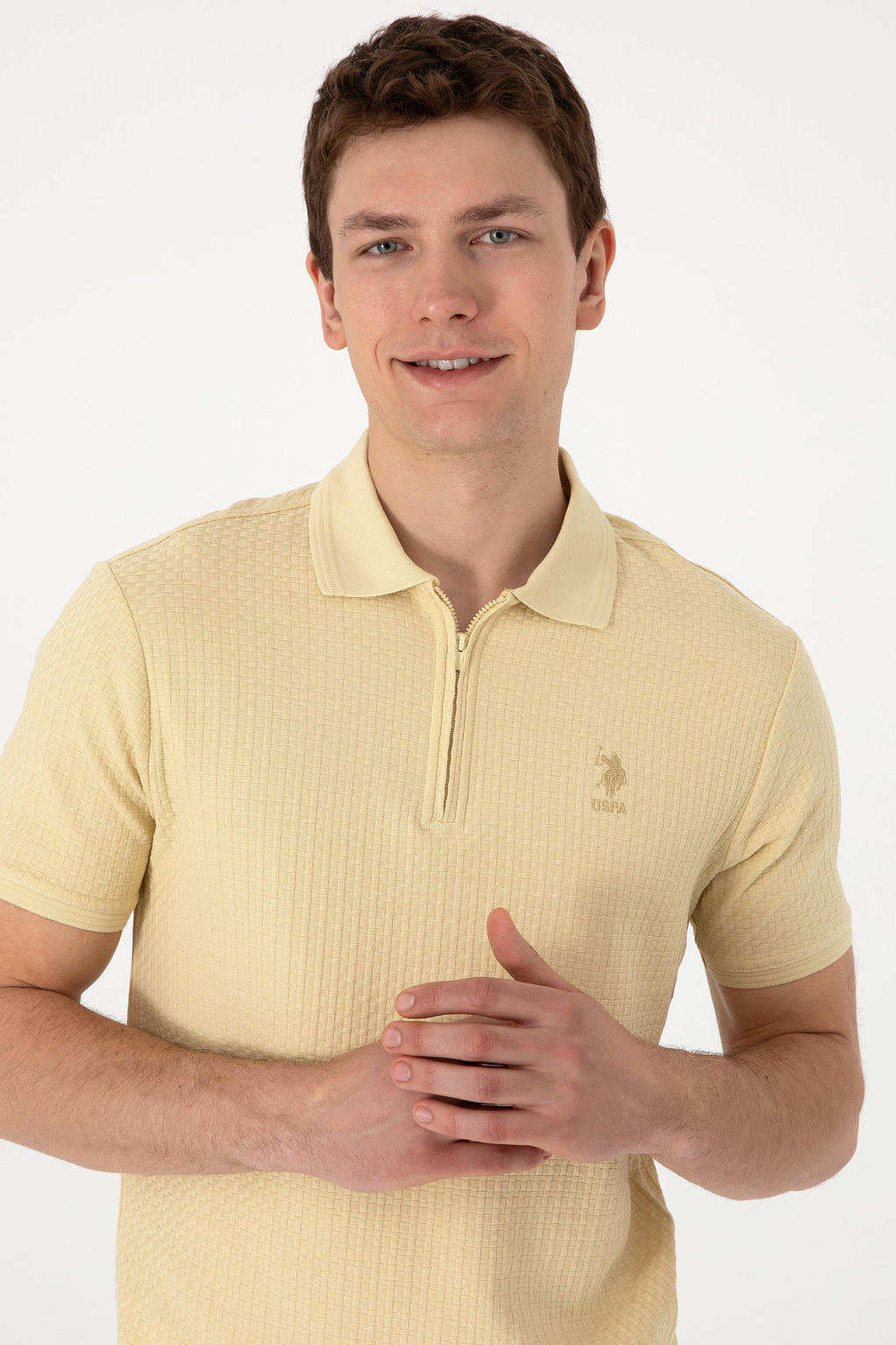 Erkek Regular Fit Polo Yaka A__k Haki Ti__rt Sepette S_rpriz _ndirim - U.s. polo assn фото 2