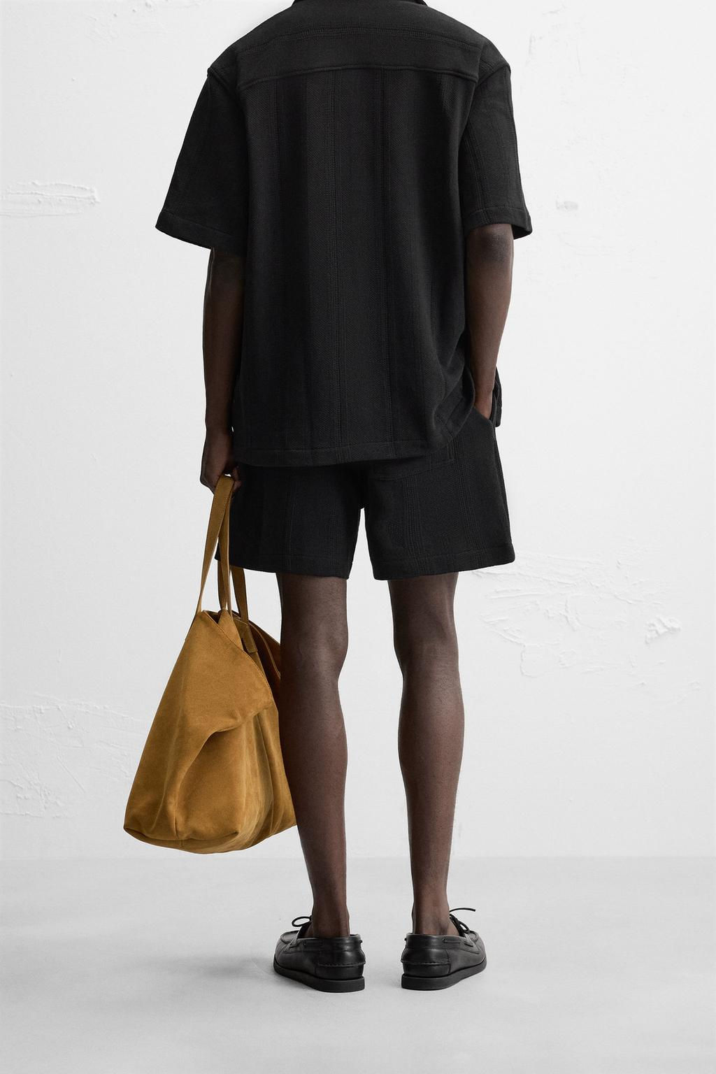 JACQUARD TEXTURED BERMUDA SHORTS - Zara фото 13