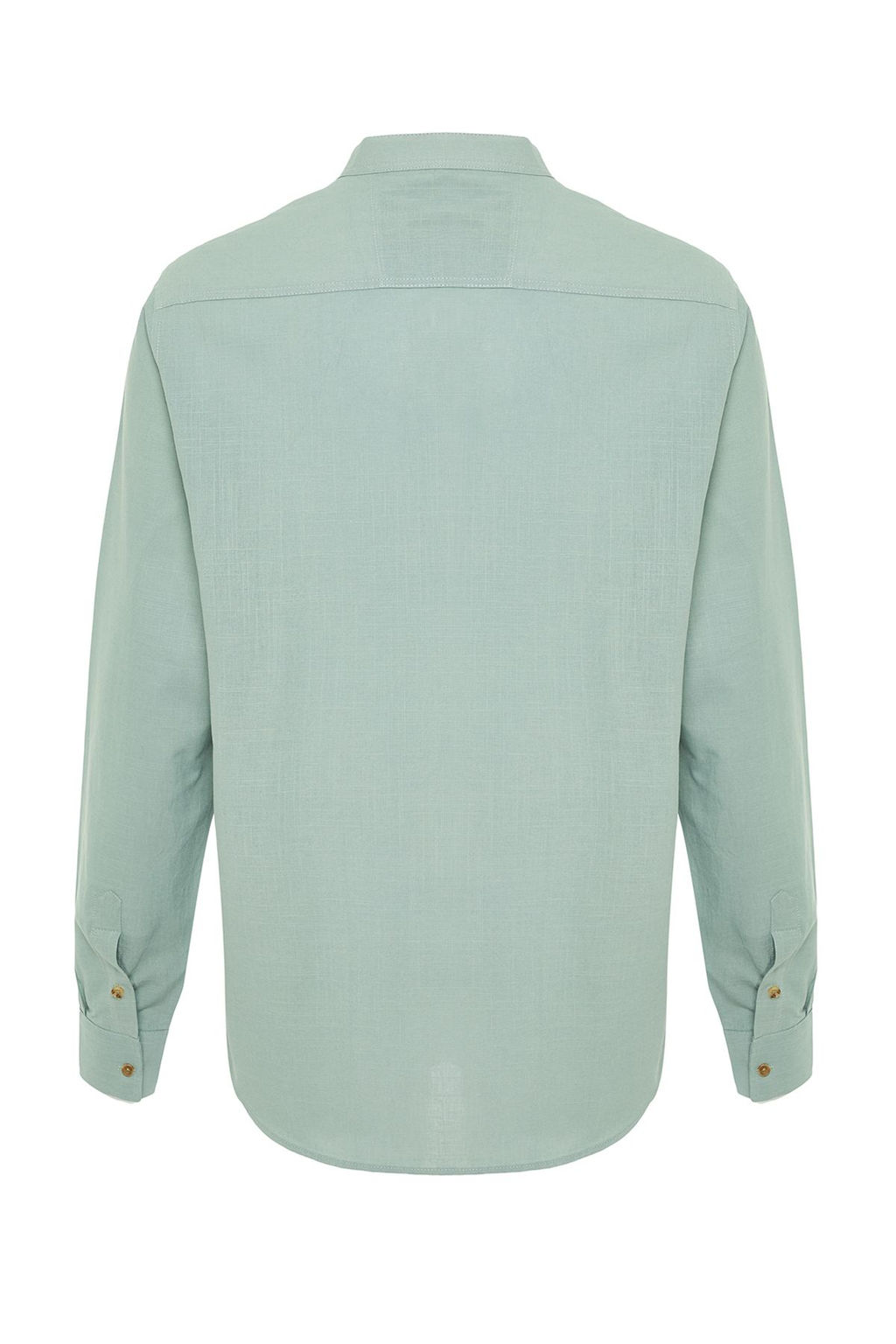 TRENDYOL MAN Mavi Slim Fit Yar?m Patl? Dugmeli Hakim Yaka Keten Gorunumlu Gomlek TMNSS20GO0097 - Trendyolmilla фото 41