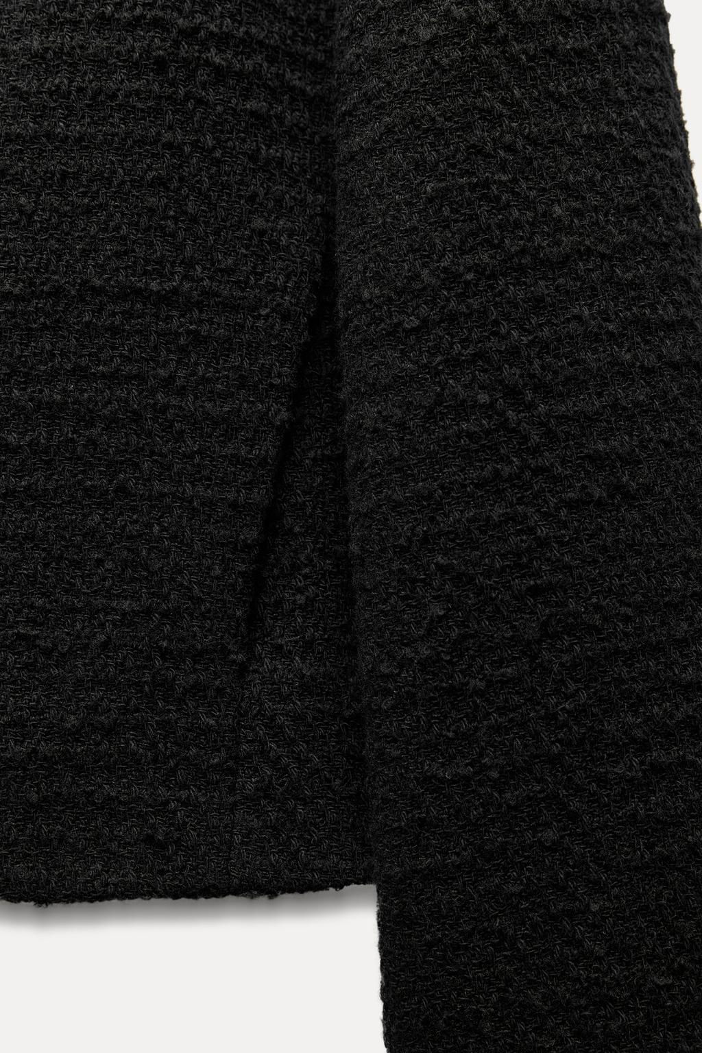 TEXTURED JACKET WITH BOW BUTTON - Zara фото 7